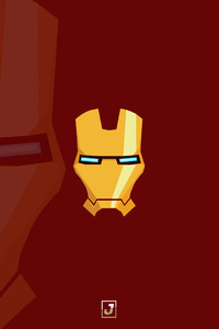 Iron Man Mask Minimalism (750x1334) Resolution Wallpaper