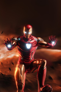 Iron Man Metallic Majesty (640x960) Resolution Wallpaper