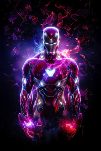 Iron Man Metallic Vengeance (1242x2668) Resolution Wallpaper