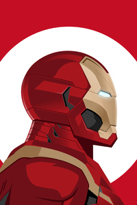 Iron Man Minimal 4k (640x960) Resolution Wallpaper