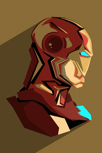 Iron Man Minimal Artwork 5k (360x640) Resolution Wallpaper