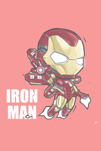 Iron Man Minimal Chibbi 4k (2160x3840) Resolution Wallpaper