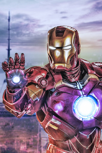 Iron Man Newarts (320x568) Resolution Wallpaper