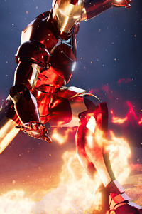 Iron Man On Fire 4k