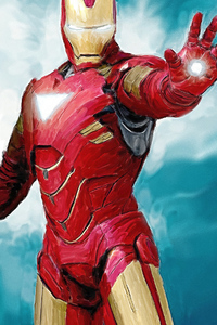 Iron Man Paint (240x320) Resolution Wallpaper