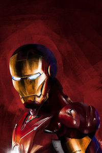 Iron Man Paint Art (240x320) Resolution Wallpaper