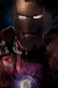 Iron Man Paint Artwork (240x320) Resolution Wallpaper