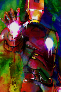 Iron Man Paint Color Art (640x960) Resolution Wallpaper