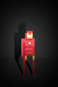 640x1136 Iron Man Pixel Art 5k