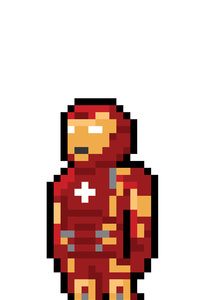 Iron Man Pixel Art (320x480) Resolution Wallpaper