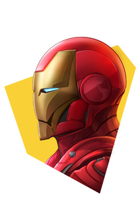 Iron Man Simple Minimalism (640x960) Resolution Wallpaper