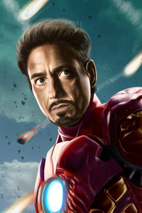 Iron Man Sketch Art (1080x2160) Resolution Wallpaper