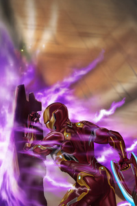 Iron Man Stands Alone (240x320) Resolution Wallpaper