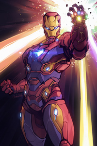 Iron Man Stones (480x800) Resolution Wallpaper