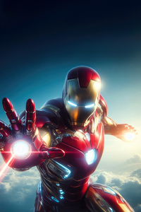 Iron Man Suiting Up For Justice (320x568) Resolution Wallpaper