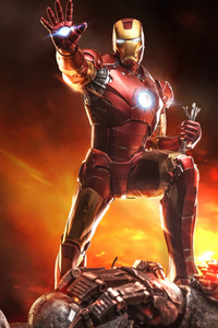 Iron Man Technological Triumph (240x400) Resolution Wallpaper
