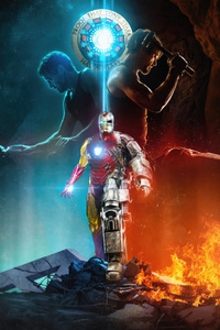 Iron Man Transformative Journey (1280x2120) Resolution Wallpaper