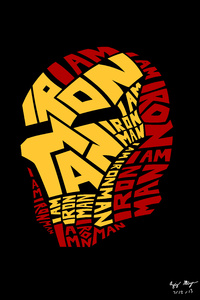 Iron Man Typography Artwork 8k