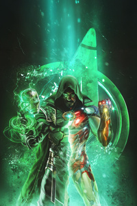 Iron Man Vs Doctor Doom Legacy Of Power (240x320) Resolution Wallpaper