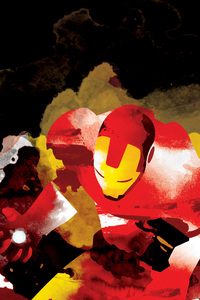 Iron Man Watercolor Art (1125x2436) Resolution Wallpaper
