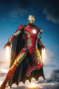 720x1280 Iron Man With Batman Cape