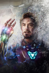 Iron Man With Infinity Stones 4k (640x1136) Resolution Wallpaper