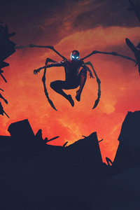 Iron Spider Man (320x480) Resolution Wallpaper