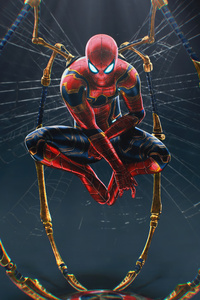Iron Spiderman Marvel Mcu (640x1136) Resolution Wallpaper