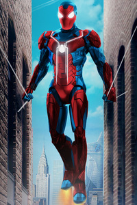 Iron Spiderman Suit Artwork