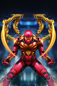 Iron Titanium Spider Man (1280x2120) Resolution Wallpaper