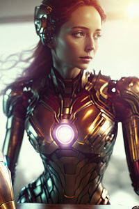 2160x3840 Iron Woman As A Disembodied Hex