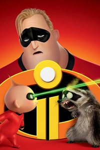 Jack Jack Parr And Raccoon In The Incredibles 2 (320x480) Resolution Wallpaper