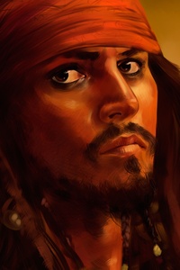 Jack Sparrow 5k Art (320x480) Resolution Wallpaper