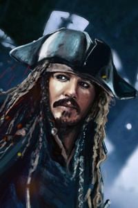 Jack Sparrow 5k Artwork (320x568) Resolution Wallpaper