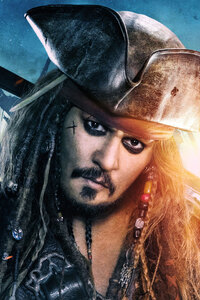 Jack Sparrow In Pirates Of The Caribbean Dead Men Tell No Tales Movie (800x1280) Resolution Wallpaper