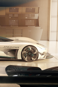 Jaguar Vision Gran Turismo SV Side View (240x320) Resolution Wallpaper