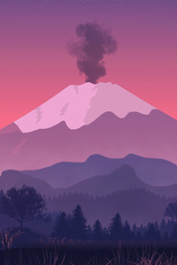 Japanese Volcano (240x400) Resolution Wallpaper
