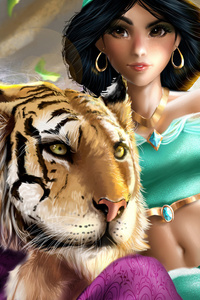 Jasmine And Rajah (1440x2560) Resolution Wallpaper