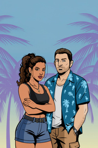 Jason And Lucia Gta 6 Game (720x1280) Resolution Wallpaper