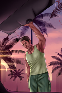 Jason Gta Vi Protagonist (360x640) Resolution Wallpaper