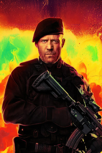 Jason Statham As Lee Christmas In The Expendables 4 (720x1280) Resolution Wallpaper