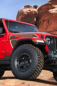 Jeep Red Bare Gladiator Rubicon 2021 (480x800) Resolution Wallpaper