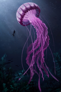 Jellyfish Digital 4k (320x480) Resolution Wallpaper