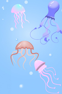 Jellyfish Minimal (640x1136) Resolution Wallpaper
