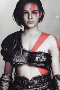 Jill Resident Evil X Kratos God Of War 4k