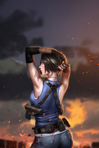 Jill Valentine Resident Evil 5k (240x400) Resolution Wallpaper