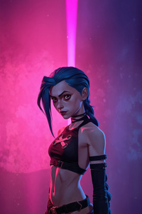Jinx Beautiful Chaos (1242x2668) Resolution Wallpaper