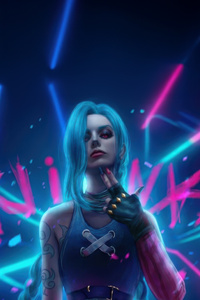 Jinx Behind The Madness (1280x2120) Resolution Wallpaper