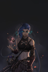 Jinx Cyberpunk Odyssey (320x568) Resolution Wallpaper