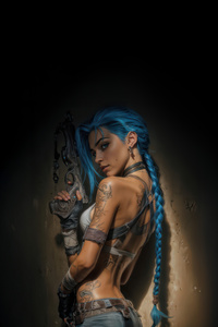 Jinx Pow Pow Princess Of Havoc (360x640) Resolution Wallpaper
